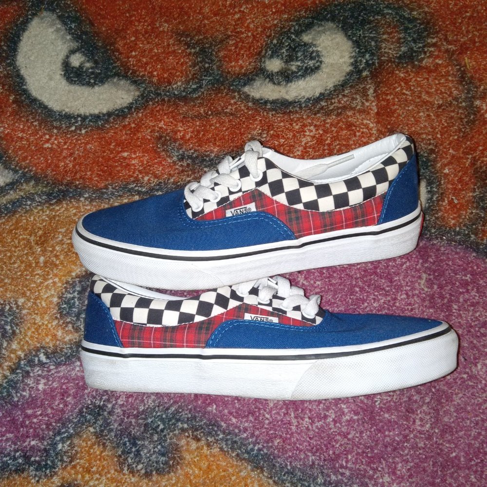 Vans plaid kids size 5y